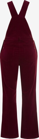 Ulla Popken Bootcut Latzhose in Rot