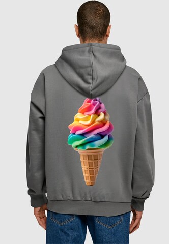 Merchcode Sweatshirt 'Pride Scoops' in Grau: Vorderseite