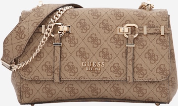 GUESS Olkalaukku 'LEONA' värissä ruskea: etupuoli