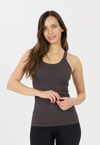 Athlecia Sports top in Brown: front