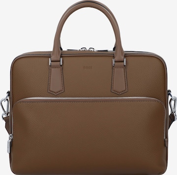 Porte-documents BOSS en marron : devant