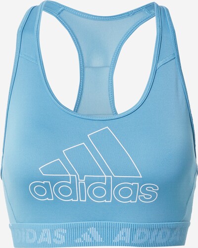 ADIDAS PERFORMANCE Sport-BH in hellblau / weiß, Produktansicht