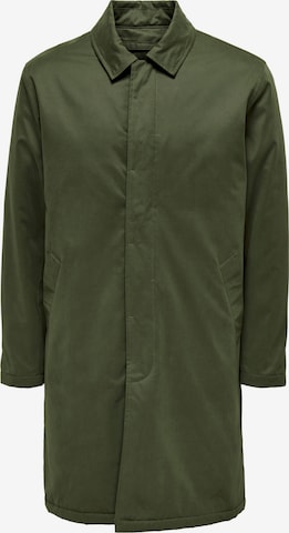 Only & Sons Between-seasons coat 'Wilson' in Green: front