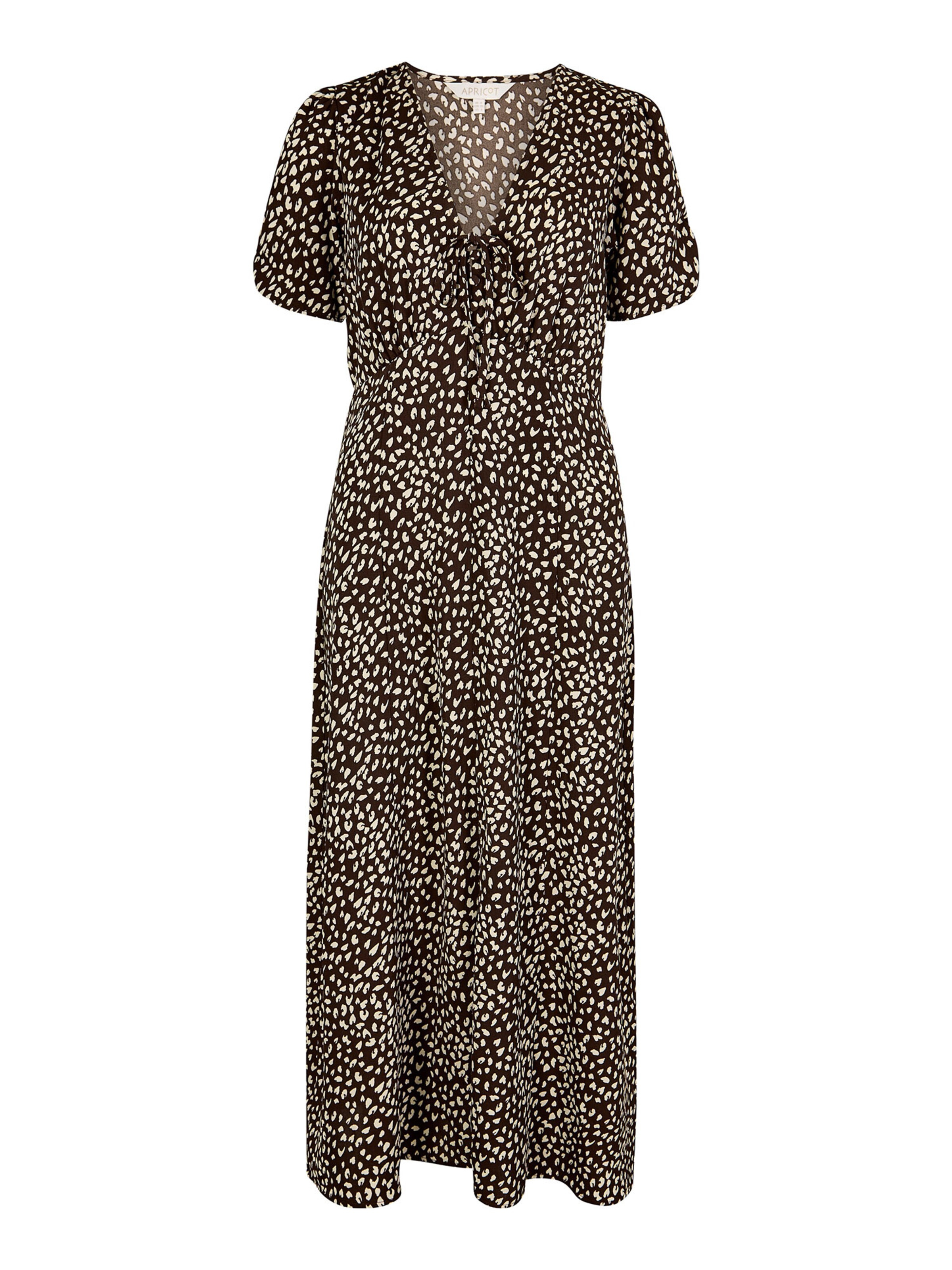 Apricot Animal Print Midaxi Dress ' ' in braun, Produktansicht