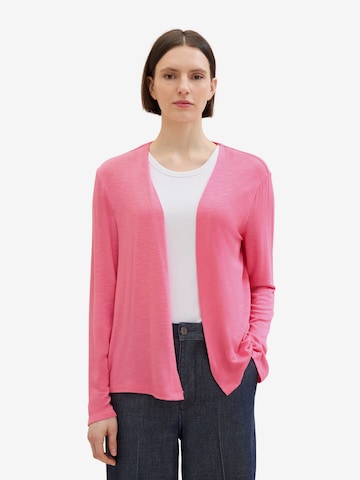 Cardigan TOM TAILOR en rose : devant