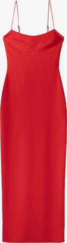 Bershka Лятна рокля в червено: отпред