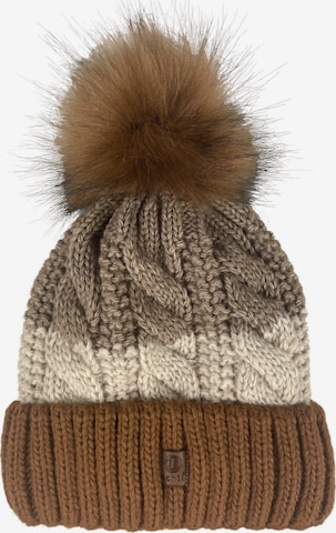Kumixi Mütze 'Bommelmütze' in Braun: Vorderseite
