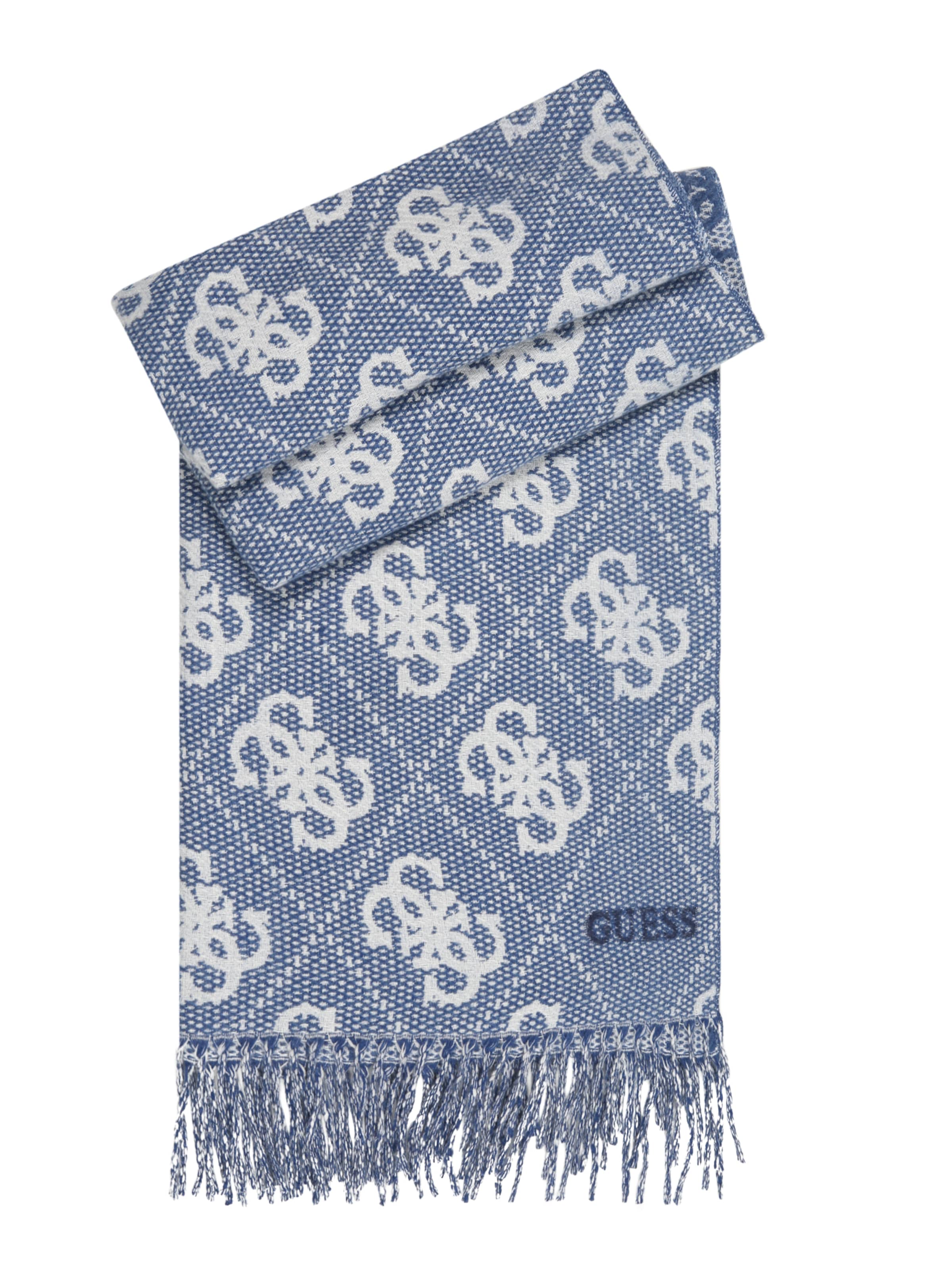 GUESS Scarf 'BOSTON JACQUARD 70X180' in Blue: front