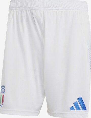 ADIDAS PERFORMANCE Regular Workout Pants 'Italy 24 Home' in White: front