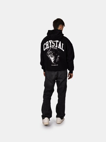 Crystal Paris Sweatshirt 'Nightwolf' in Zwart
