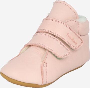 Froddo First-Step Shoes in Pink: front