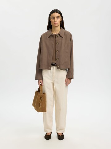 SELECTED Between-season jacket in Brown