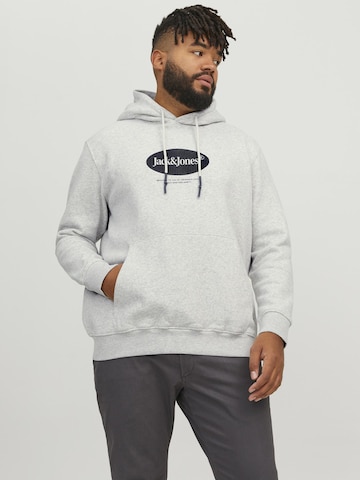 Sweat-shirt Jack & Jones Plus en gris : devant