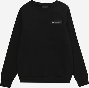 PEAK PERFORMANCE Athletic Sweatshirt in Black: front