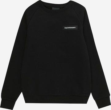 PEAK PERFORMANCE Sport sweatshirt i svart: framsida