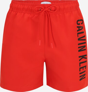 Calvin Klein Swimwear Kratke kopalne hlače 'Intense Power' | rdeča barva: sprednja stran