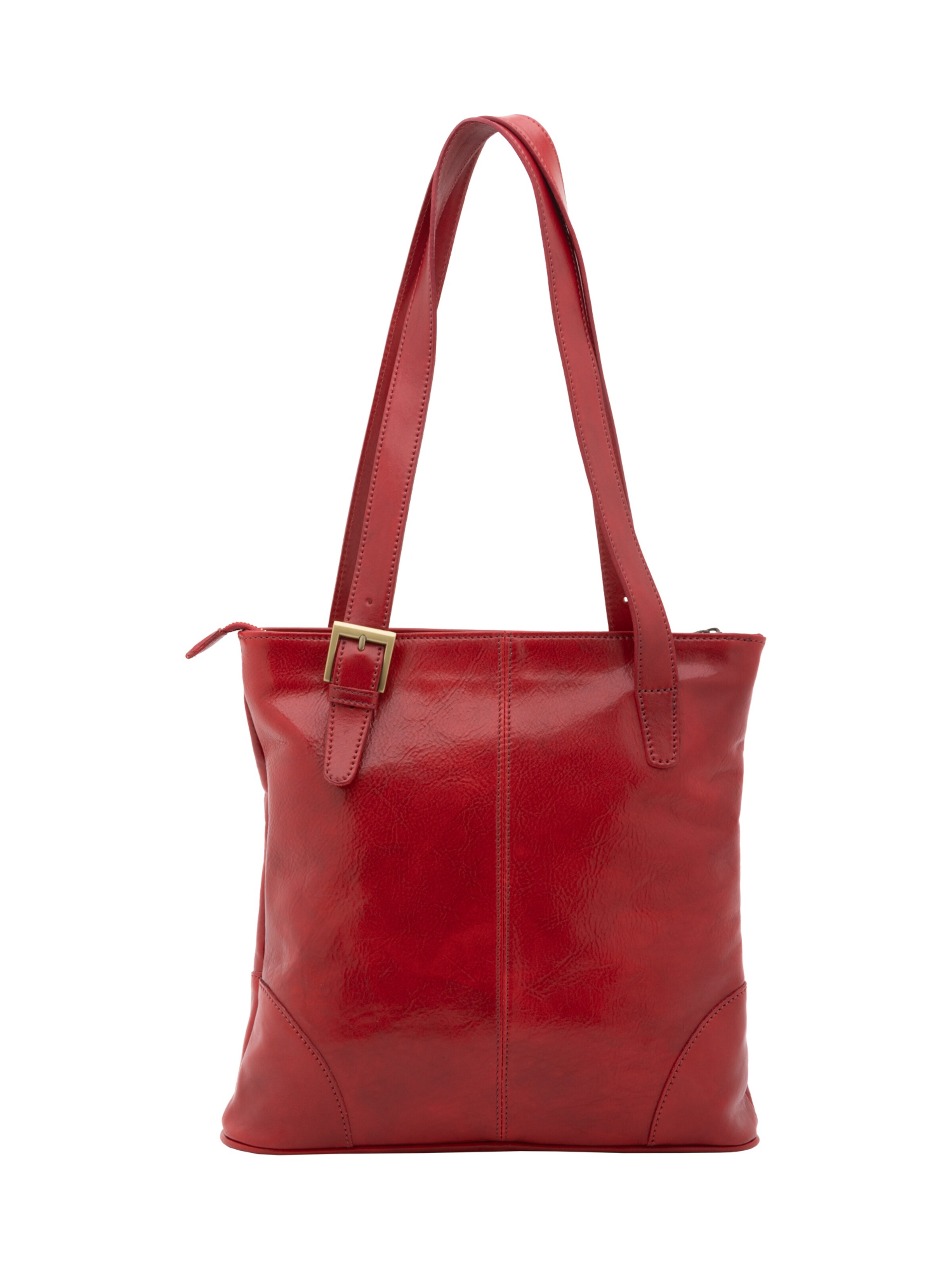 Borsa a spalla 'Borsa a Spalla Donna Pelle Vacchetta - Chiusura Zip' di I Fratelli in rosso