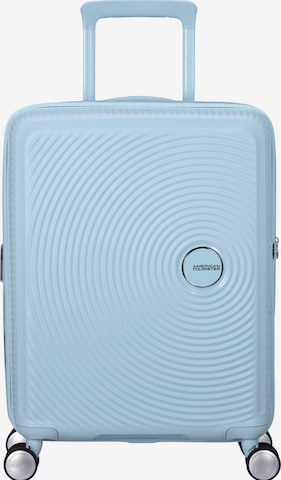 American Tourister Trolley 'SOUNDBOX SPINNER 55/20 TSA EXP' in Blauw: voorkant