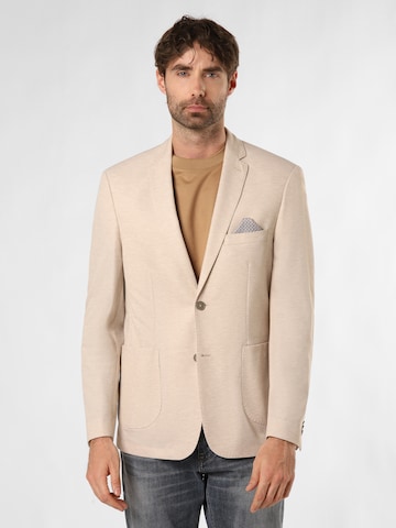 Coupe regular Veste de costume Finshley & Harding en beige : devant