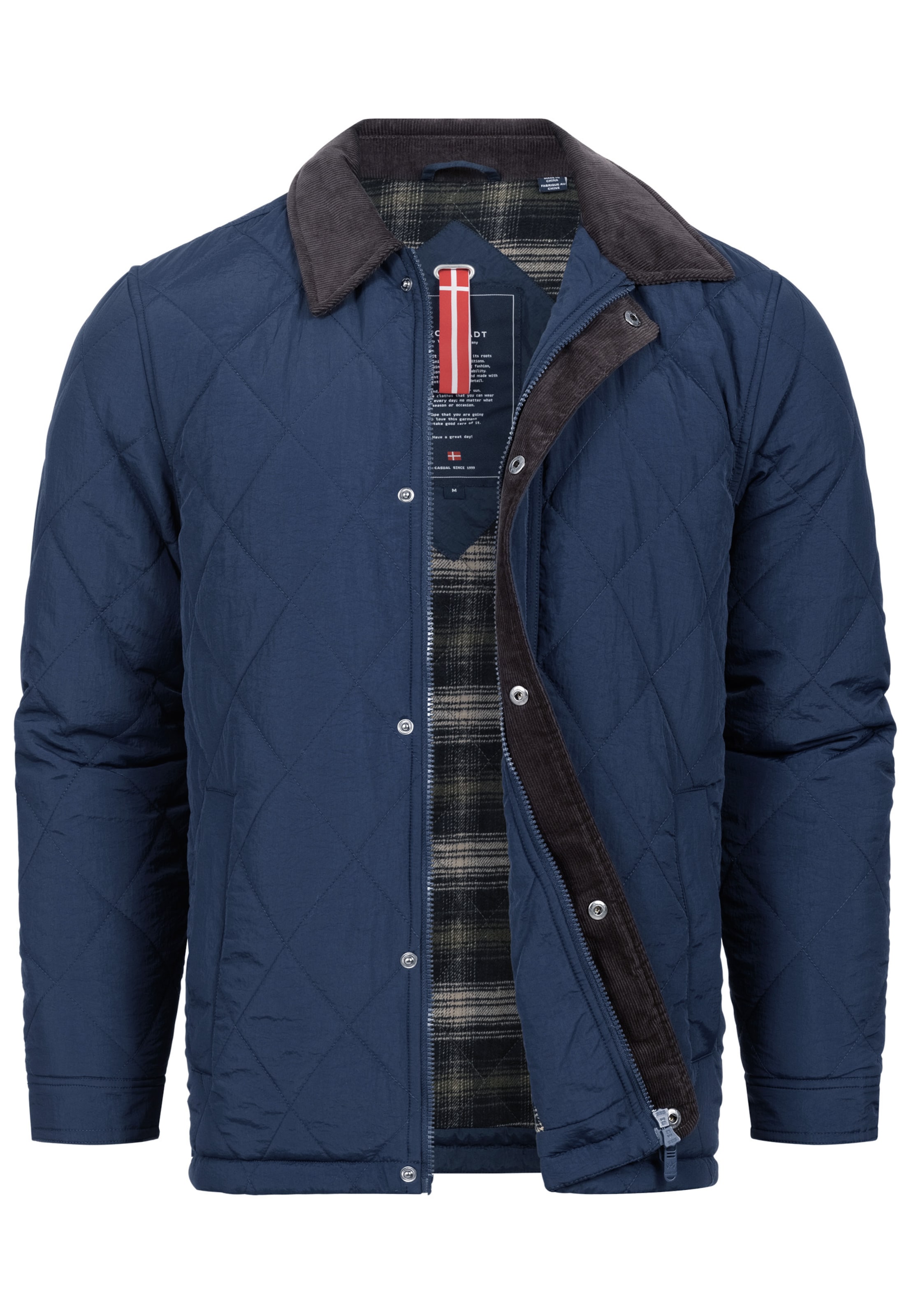 Kronstadt Tussenjas 'Dyott' in Blauw: voorkant