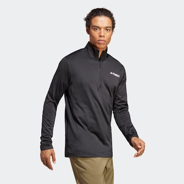 ADIDAS TERREX Athletic Sweatshirt 'Multi Fleece' in Black: front