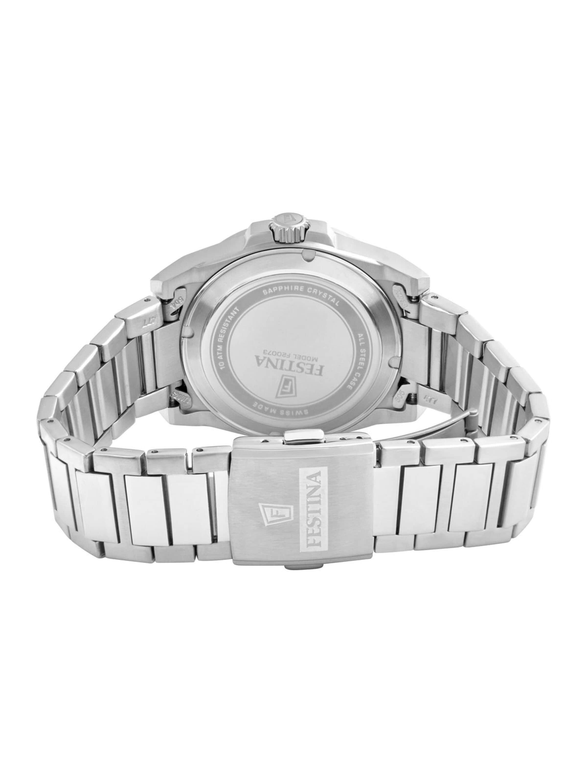 Montre à affichage analogique 'Date watch Classic Steel Swiss Made' FESTINA en marron