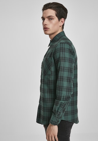 Urban Classics Slim fit Overhemd in Groen