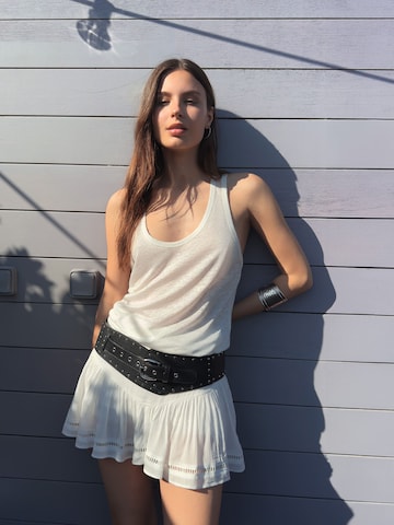 Jupe Bershka en blanc : devant