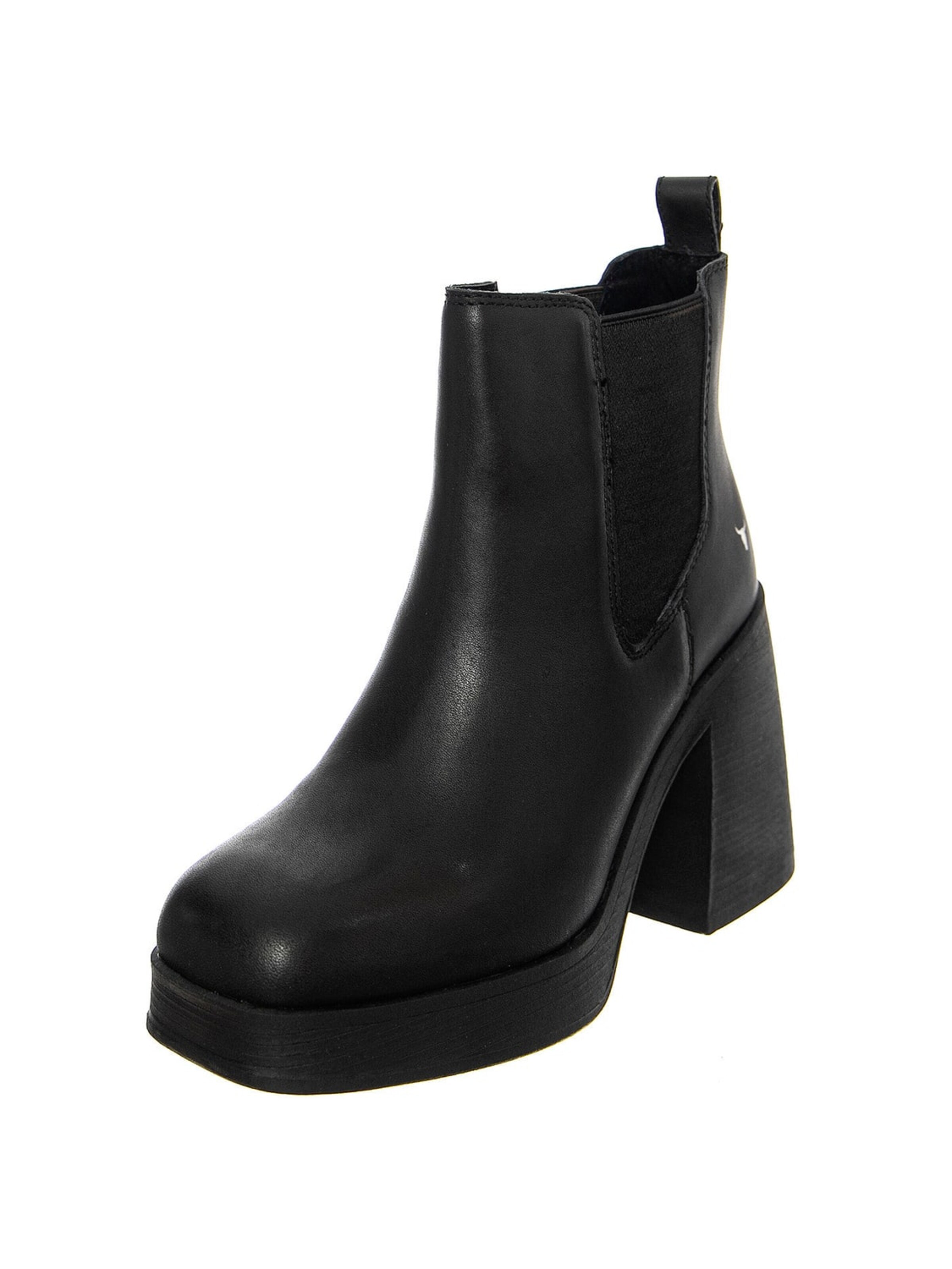 Stivale 'PRIORITY BLACK LEATHER' di Windsor Smith in nero: frontale
