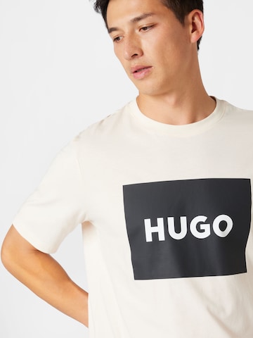 HUGO Red T-Shirt 'Dulive222' in Beige