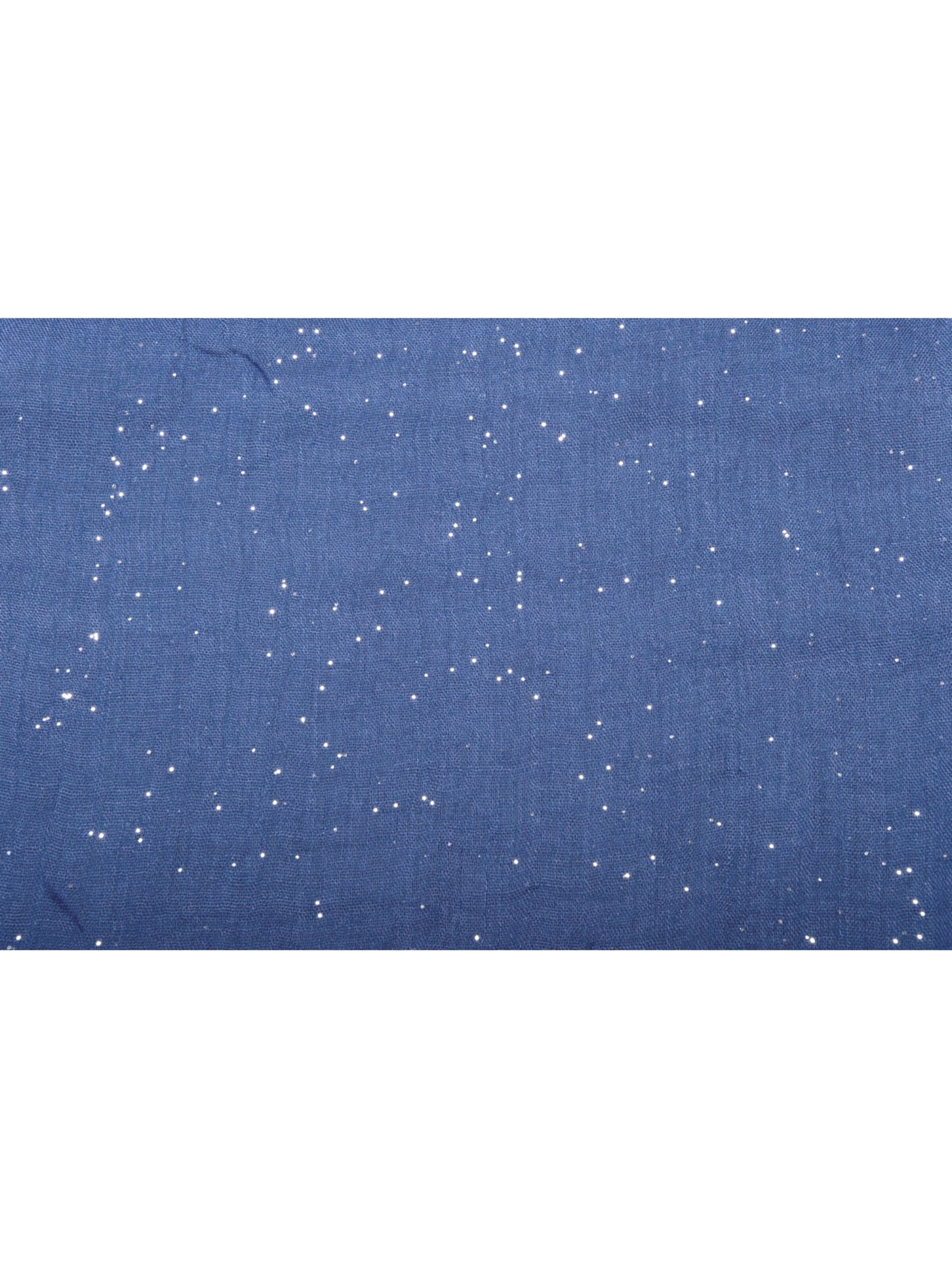 styleBREAKER Loop scarf 'Loop mit Glitzer unifarben' in Blue