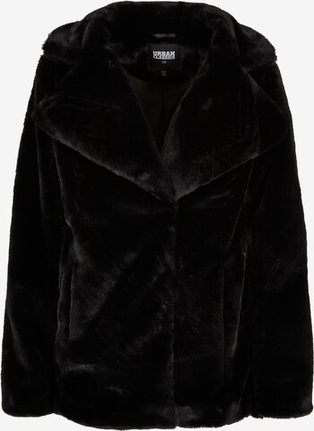 Urban Classics Winter Jacket in Black: front