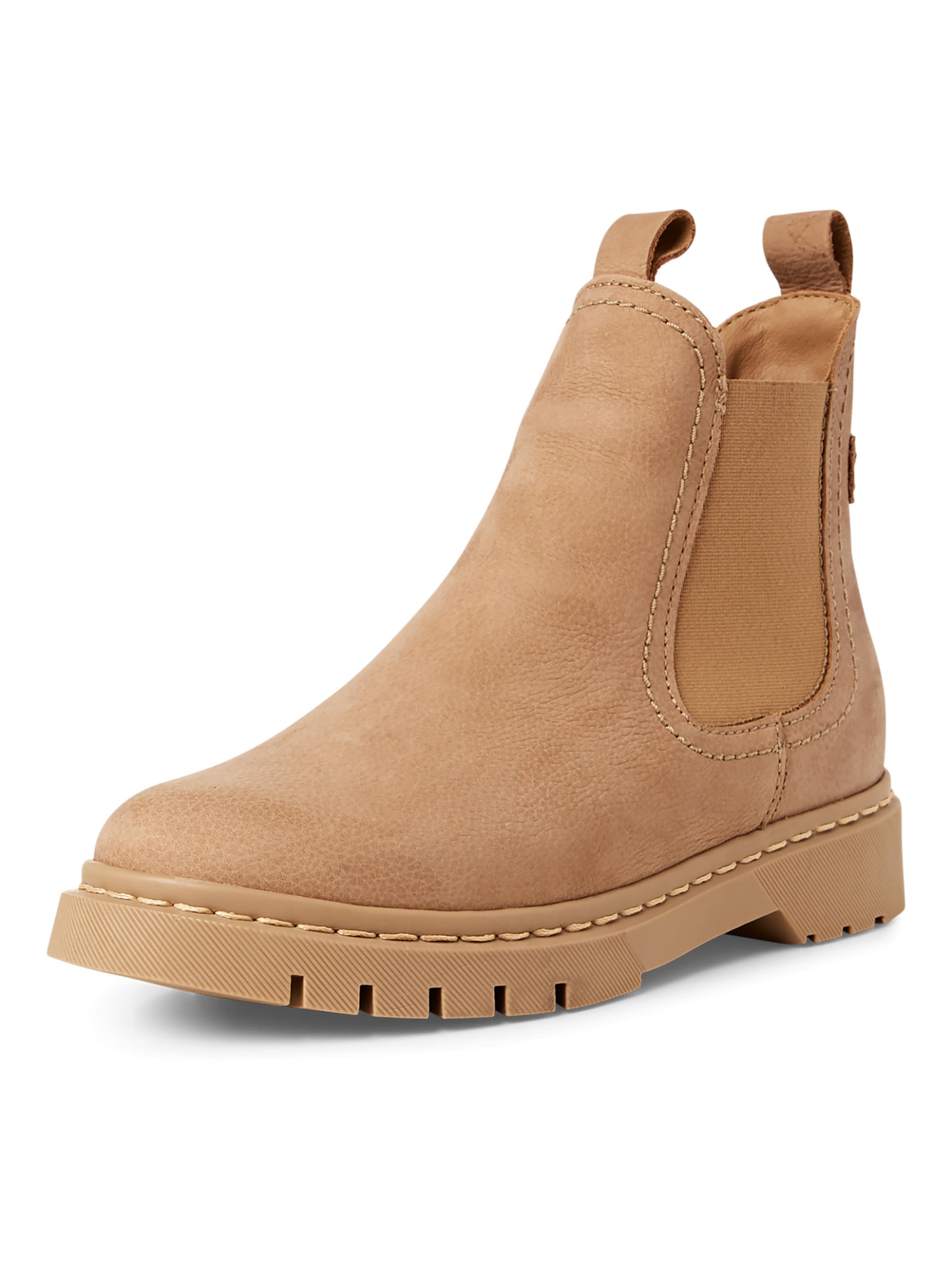 Tamaris Chelsea boots in Beige: front