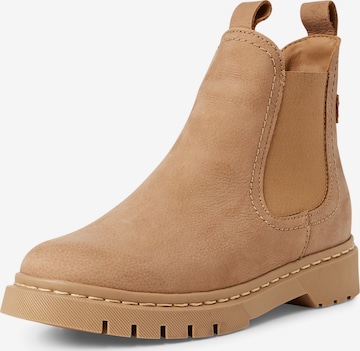 Tamaris - Botas chelsea em bege: frente