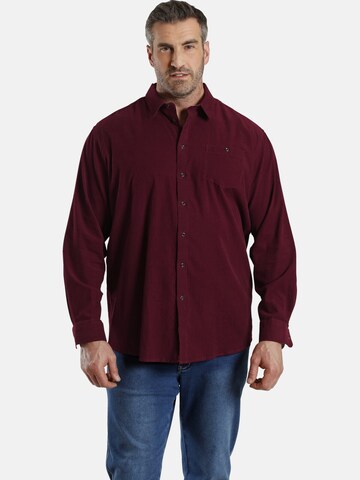 Charles Colby Comfort fit Button Up Shirt ' Duke Nilson ' in Red: front