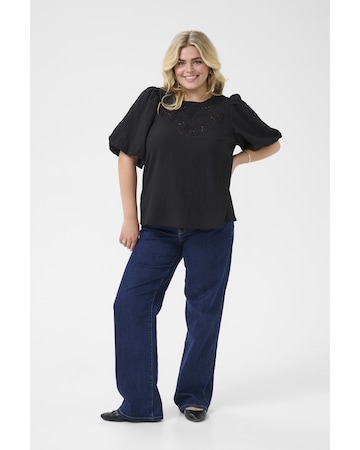 KAFFE CURVE - Blusa 'KCMelana' en negro