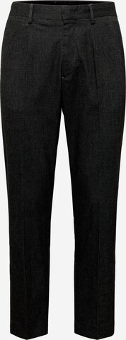 NN07 Regular Pleat-Front Pants 'Bill' in Black: front