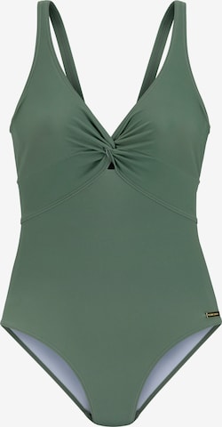 LASCANA Triangle Swimsuit 'Lolo' in Green: front