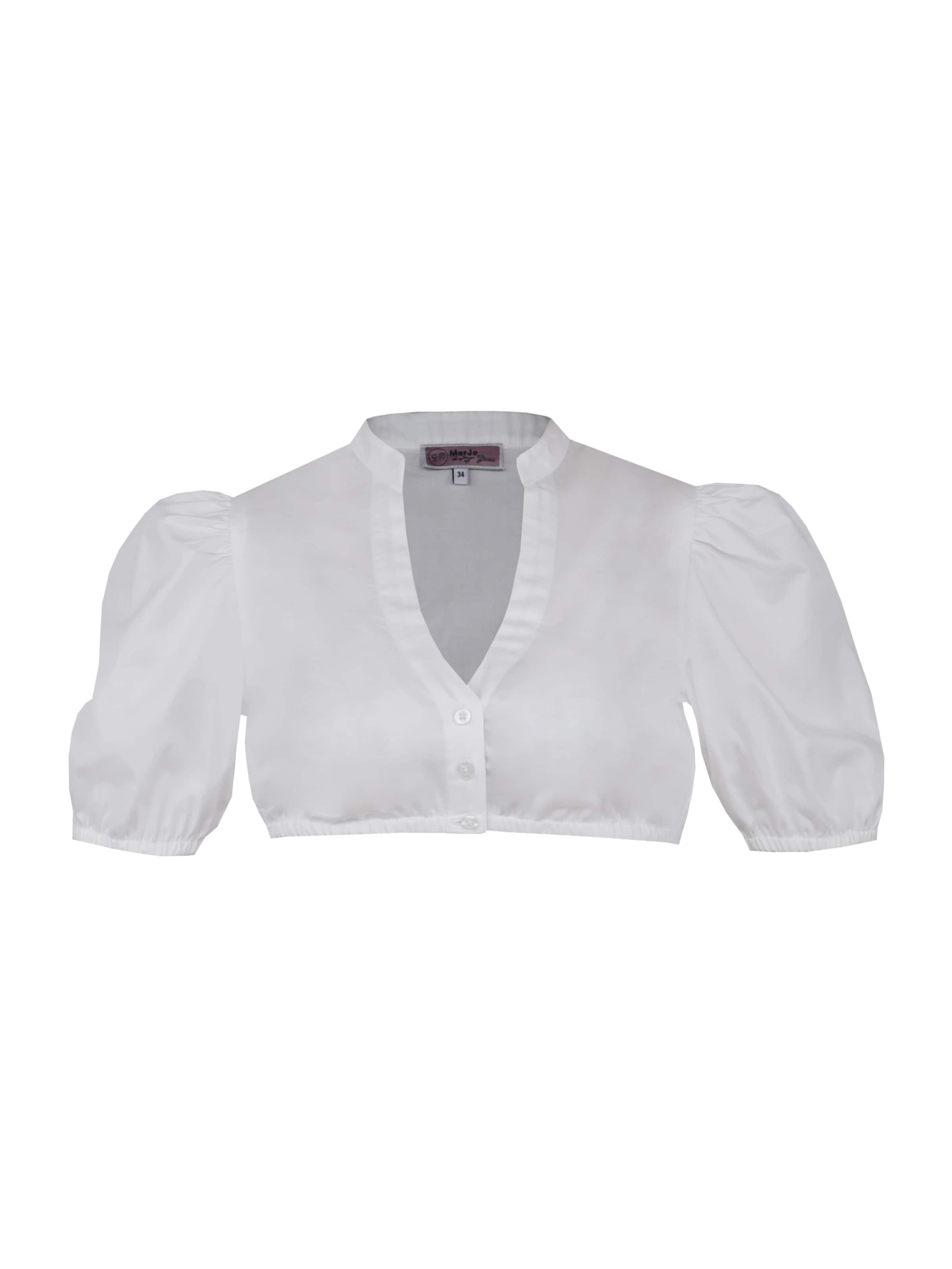 MARJO Trachtenbluse 'Zell' in Weiß: Vorderseite