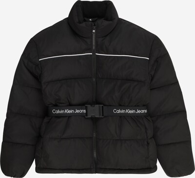 Calvin Klein Jeans Starpsezonu jaka, krāsa - melns / balts, Preces skats