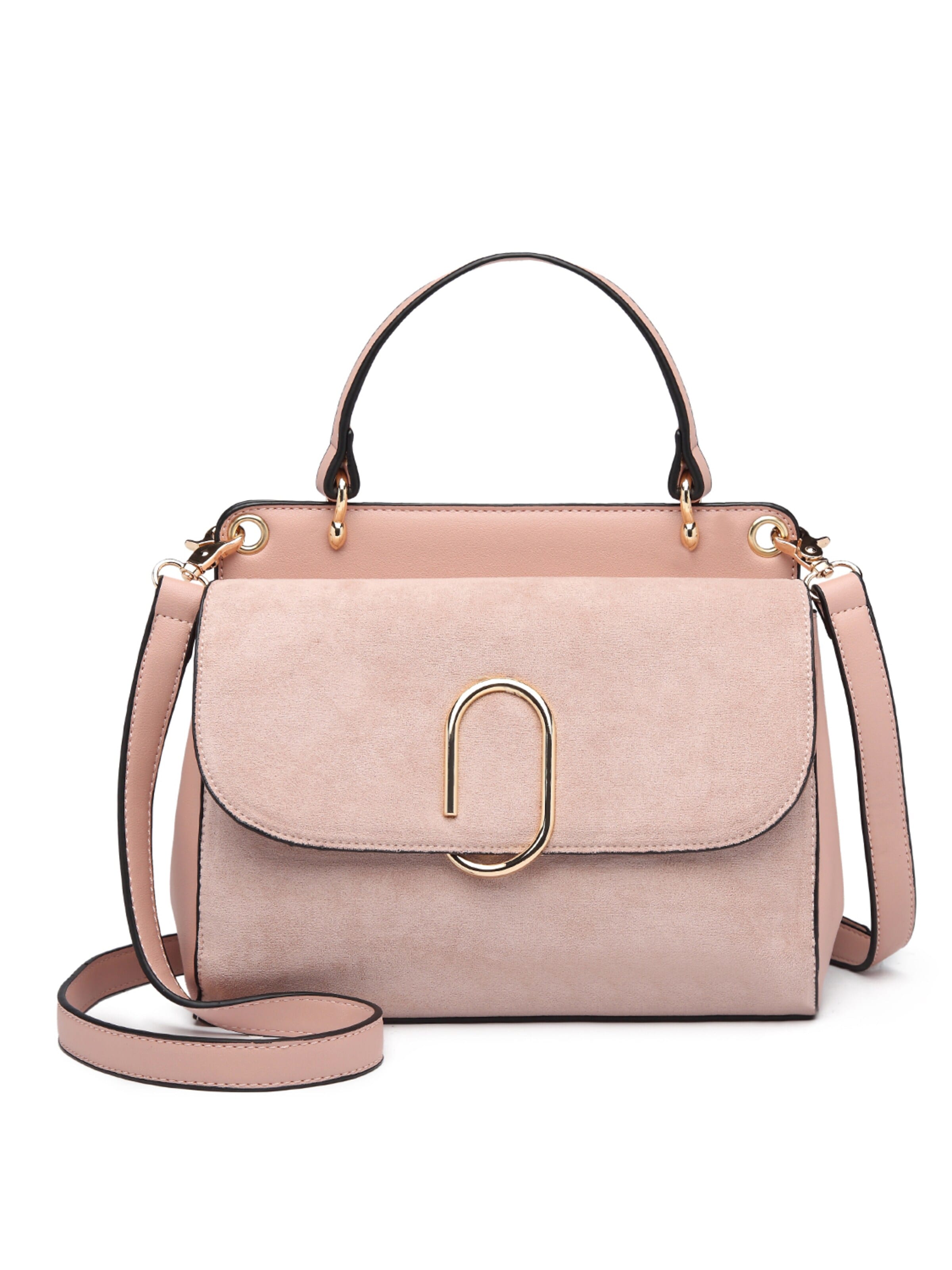 Miss Lulu Shoulder Bag in Pink: front