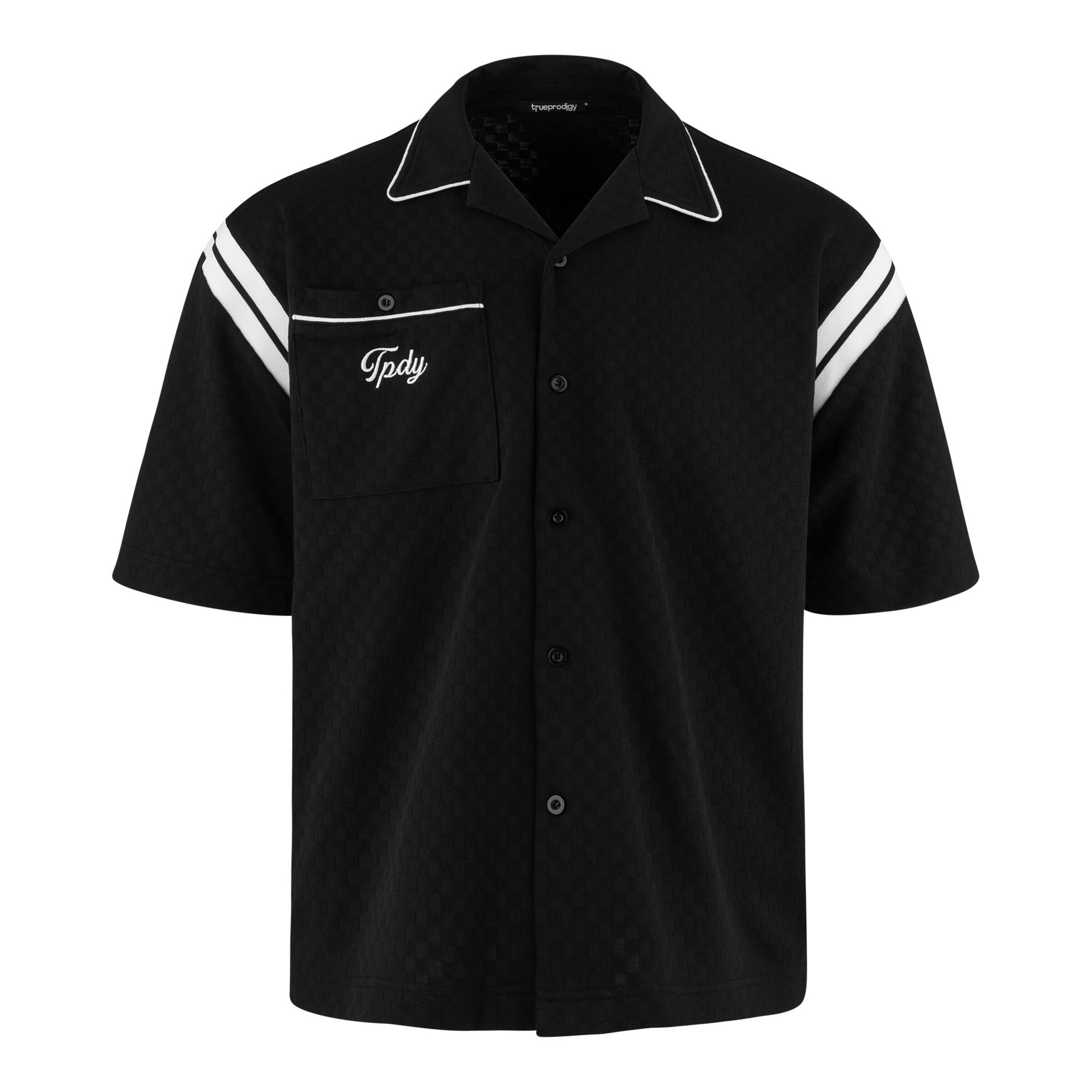 trueprodigy Regular fit Риза 'Steve' в черно: отпред