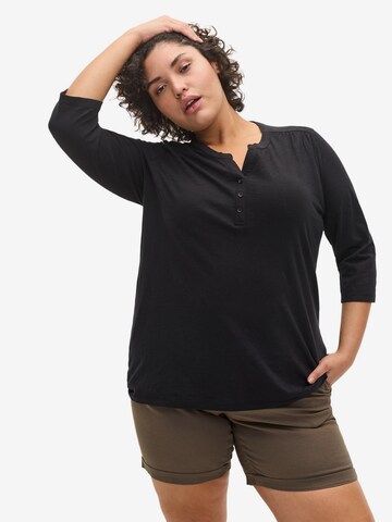 Zizzi Bluse in Schwarz