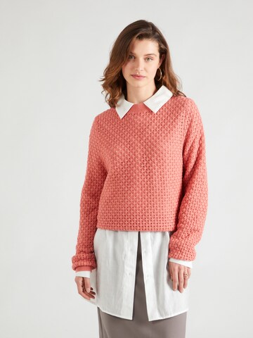 Pull-over QS en orange : devant