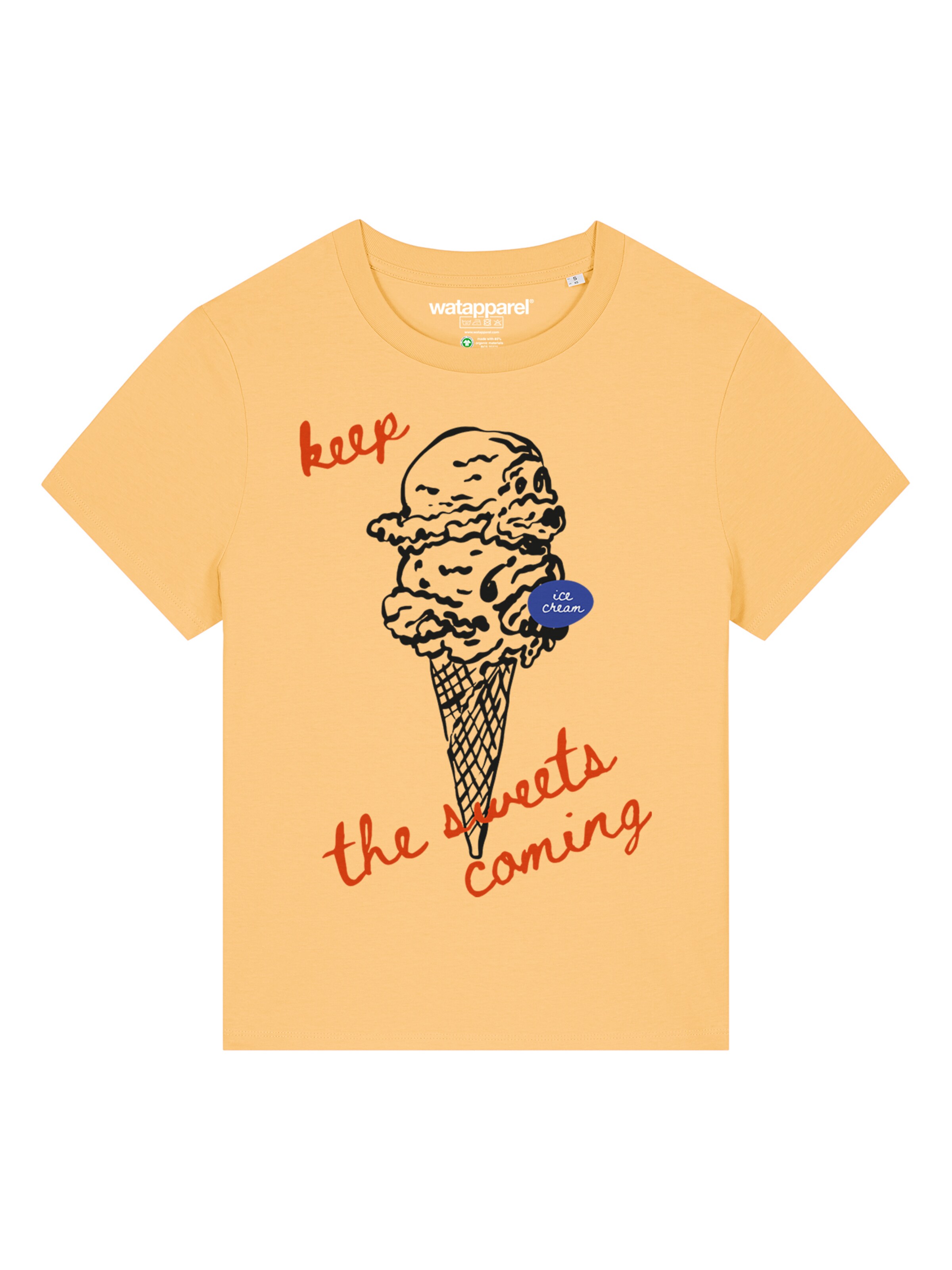 Watapparel Shirt 'Ice cream' in Yellow: front