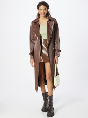 SOMETHINGNEW Between-Seasons Coat 'Mila' in Brown