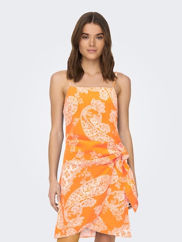 ONLY Letné šaty 'CARO' - oranžová: predná strana