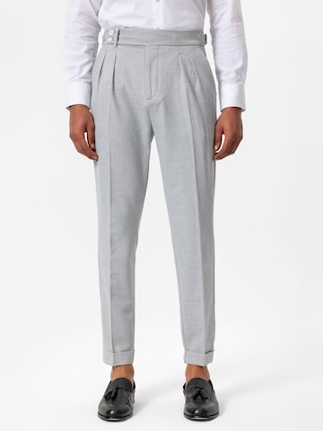 Antioch Regular Pleat-front trousers in Grey: front