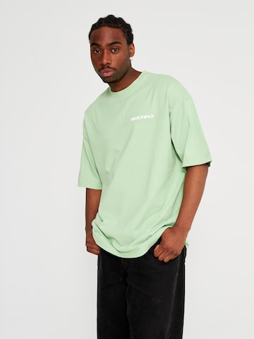 Multiply Apparel Shirt in Groen: voorkant