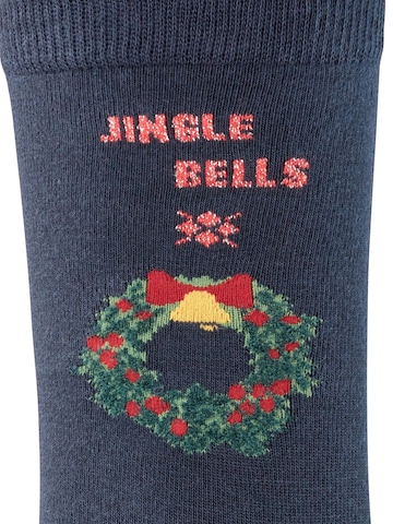 BURLINGTON Socks 'Jingle Bells' in Blue